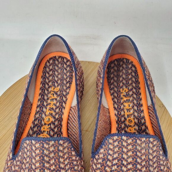 Rothys Merino Wool Loafer Shoes Womens 7.5 Walnut Tweed Retired Slip On Flat - Picture 4 of 12